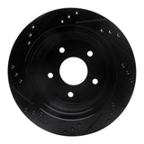 R1 Concepts 98-05 Chevrolet S10 Rear Right Drilled & Slotted Black Brake Rotor by R1 Concepts RNC-633-48035R