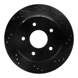 R1 Concepts 98-05 Chevrolet S10 Rear Right Drilled & Slotted Black Brake Rotor by R1 Concepts RNC-633-48035R