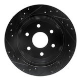 R1 Concepts 99-07 Chevrolet Suburban 1500 Rear Right Drilled & Slotted Black Brake Rotor by R1 Concepts RNC-633-48037R