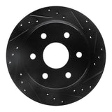 R1 Concepts 99-07 Chevrolet Suburban 1500 Rear Right Drilled & Slotted Black Brake Rotor by R1 Concepts RNC-633-48037R