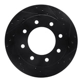 R1 Concepts 99-25 Chevrolet Express 3500 Rear Right Drilled & Slotted Black Brake Rotor by R1 Concepts RNC-633-48039R