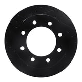 R1 Concepts 99-20 Chevrolet Silverado 2500 Rear Left Drilled & Slotted Black Brake Rotor