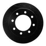 R1 Concepts 99-20 Chevrolet Express 2500 Rear Right Drilled & Slotted Black Brake Rotor by R1 Concepts RNC-633-48040R