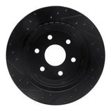 R1 Concepts 00-14 Cadillac Escalade ESV Rear Right Drilled & Slotted Black Brake Rotor by R1 Concepts RNC-633-48041R
