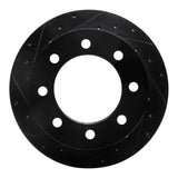 R1 Concepts 01-10 Chevrolet Express 3500 Rear Left Drilled & Slotted Black Brake Rotor by R1 Concepts RNC-633-48043L
