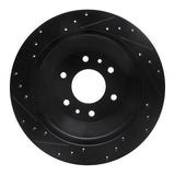 R1 Concepts 02-09 Buick Rainier Rear Right Drilled & Slotted Black Brake Rotor by R1 Concepts RNC-633-48045R