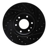 R1 Concepts 02-09 Buick Rainier Front Left Drilled & Slotted Black Brake Rotor by R1 Concepts RNC-633-48046L