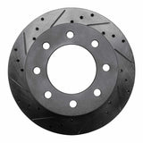 R1 Concepts 03-05 Chevrolet Silverado 1500 Rear Left Drilled & Slotted Black Brake Rotor by R1 Concepts RNC-633-48048L