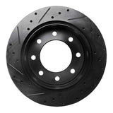 R1 Concepts 03-05 Chevrolet Silverado 1500 Rear Right Drilled & Slotted Black Brake Rotor by R1 Concepts RNC-633-48048R