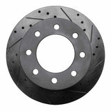 R1 Concepts 03-05 Chevrolet Silverado 1500 Rear Right Drilled & Slotted Black Brake Rotor by R1 Concepts RNC-633-48048R