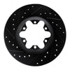 R1 Concepts 04-08 Chevrolet Colorado Front Left Drilled & Slotted Black Brake Rotor