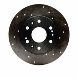 Dynamic Friction 2005-2020 Cadillac Escalade EXT Front Right Drilled & Slotted Black Brake Rotor by Dynamic Friction Company 633-48050R