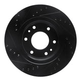 R1 Concepts 06-09 Buick Rainier Front Right Drilled & Slotted Black Brake Rotor by R1 Concepts RNC-633-48052R