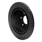 Dynamic Friction 2007-2020 Cadillac Escalade ESV Rear Right Drilled & Slotted Black Brake Rotor by Dynamic Friction Company 633-48053R