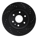 R1 Concepts 07-17 Buick Enclave Front Left Drilled & Slotted Black Brake Rotor by R1 Concepts RNC-633-48054L