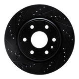R1 Concepts 07-17 Buick Enclave Front Left Drilled & Slotted Black Brake Rotor by R1 Concepts RNC-633-48054L