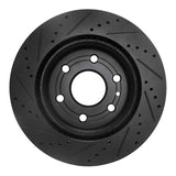 R1 Concepts 07-17 Buick Enclave Front Right Drilled & Slotted Black Brake Rotor by R1 Concepts RNC-633-48054R