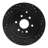 R1 Concepts 07-17 Buick Enclave Rear Left Drilled & Slotted Black Brake Rotor by R1 Concepts RNC-633-48055L