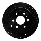 R1 Concepts 07-17 Buick Enclave Rear Left Drilled & Slotted Black Brake Rotor by R1 Concepts RNC-633-48055L