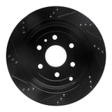 R1 Concepts 07-17 Buick Enclave Rear Right Drilled & Slotted Black Brake Rotor by R1 Concepts RNC-633-48055R