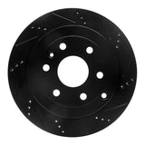 R1 Concepts 07-17 Buick Enclave Rear Right Drilled & Slotted Black Brake Rotor by R1 Concepts RNC-633-48055R