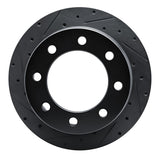 R1 Concepts 09-20 Chevrolet Express 3500 Rear Left Drilled & Slotted Black Brake Rotor by R1 Concepts RNC-633-48056L