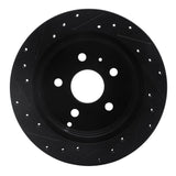R1 Concepts 10-17 Chevrolet Equinox Rear Right Drilled & Slotted Black Brake Rotor by R1 Concepts RNC-633-48058R