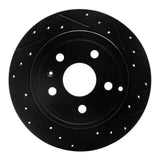 R1 Concepts 10-17 Chevrolet Equinox Rear Right Drilled & Slotted Black Brake Rotor by R1 Concepts RNC-633-48058R