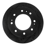 R1 Concepts 11-25 Chevrolet Suburban 3500 HD Front Left Drilled & Slotted Black Brake Rotor by R1 Concepts RNC-633-48059L