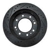 R1 Concepts 11-25 Chevrolet Silverado 3500 HD Front Right Drilled & Slotted Black Brake Rotor by R1 Concepts RNC-633-48059R