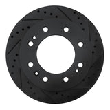 R1 Concepts 11-25 Chevrolet Silverado 3500 HD Front Right Drilled & Slotted Black Brake Rotor by R1 Concepts RNC-633-48059R