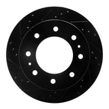 R1 Concepts 11-25 Chevrolet Silverado 3500 HD Rear Left Drilled & Slotted Black Brake Rotor by R1 Concepts RNC-633-48061L