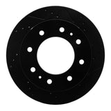 R1 Concepts 11-25 Chevrolet Silverado 3500 HD Rear Right Drilled & Slotted Black Brake Rotor by R1 Concepts RNC-633-48061R