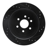 R1 Concepts 15-20 Chevrolet Colorado Rear Left Drilled & Slotted Black Brake Rotor by R1 Concepts RNC-633-48063L