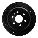 R1 Concepts 15-20 Chevrolet Colorado Rear Left Drilled & Slotted Black Brake Rotor by R1 Concepts RNC-633-48063L