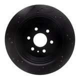 R1 Concepts 15-20 Chevrolet Colorado Rear Right Drilled & Slotted Black Brake Rotor by R1 Concepts RNC-633-48063R
