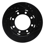 R1 Concepts 71-91 Chevrolet C30 Pickup Front Left Drilled & Slotted Black Brake Rotor by R1 Concepts RNC-633-48064L