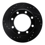 R1 Concepts 71-91 Chevrolet C30 Pickup Front Left Drilled & Slotted Black Brake Rotor by R1 Concepts RNC-633-48064L