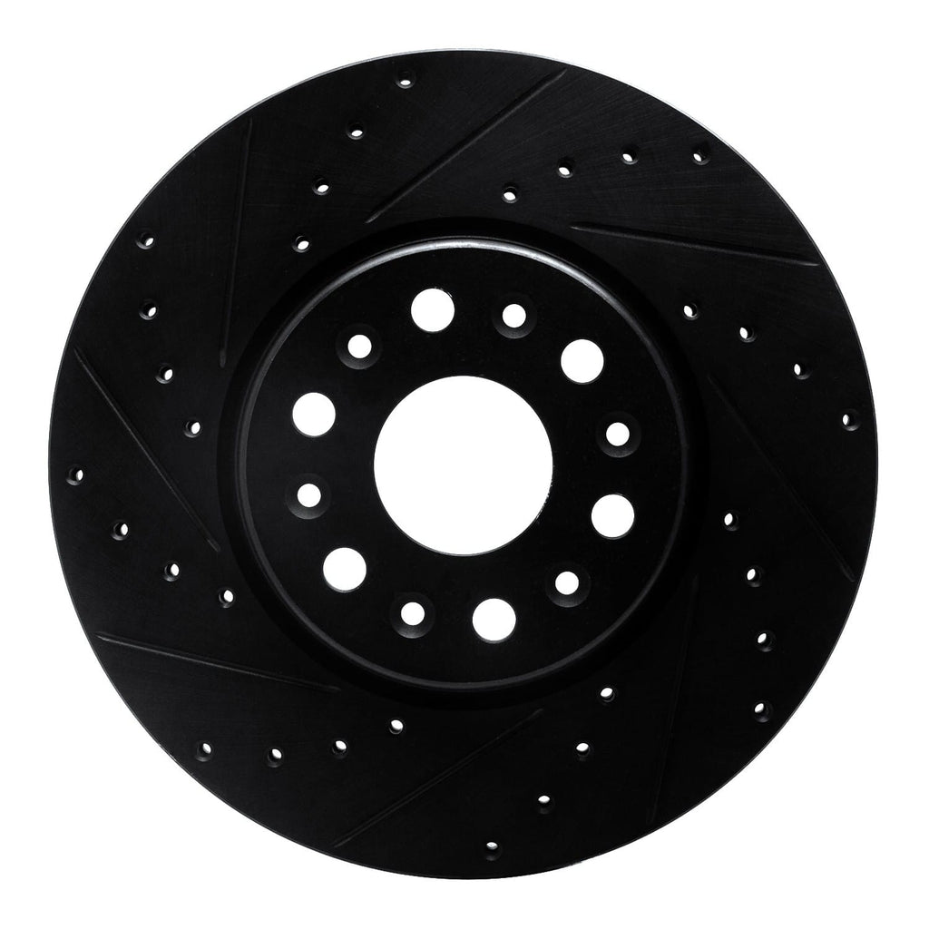 R1 Concepts 17-25 Buick Enclave Front Left Drilled & Slotted Black ...