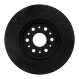 R1 Concepts 17-25 Buick Enclave Front Right Drilled & Slotted Black Brake Rotor by R1 Concepts RNC-633-48090R