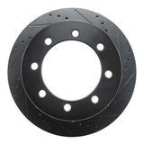 R1 Concepts 20-25 Chevrolet Silverado 3500 HD Rear Right Drilled & Slotted Black Brake Rotor by R1 Concepts RNC-633-48092R