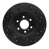 R1 Concepts 11-15 VPG MV-1 Rear Left Drilled & Slotted Black Brake Rotor by R1 Concepts RNC-633-49000L