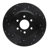 R1 Concepts 11-15 VPG MV-1 Rear Left Drilled & Slotted Black Brake Rotor by R1 Concepts RNC-633-49000L