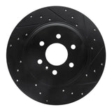 R1 Concepts 11-15 VPG MV-1 Rear Right Drilled & Slotted Black Brake Rotor by R1 Concepts RNC-633-49000R
