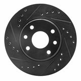 R1 Concepts 90-93 Asuna SUNFIRE Front Left Drilled & Slotted Black Brake Rotor by R1 Concepts RNC-633-50000L