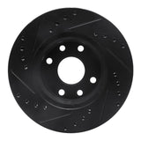 R1 Concepts 90-93 Asuna SUNFIRE Front Right Drilled & Slotted Black Brake Rotor by R1 Concepts RNC-633-50000R
