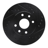 R1 Concepts 90-93 Asuna SUNFIRE Front Right Drilled & Slotted Black Brake Rotor by R1 Concepts RNC-633-50000R
