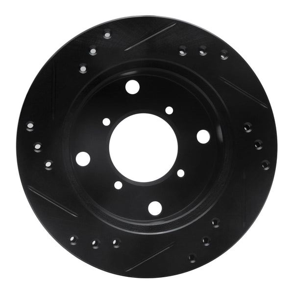 R1 Concepts 89-01 Chevrolet Metro Front Right Drilled & Slotted Black ...