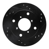 R1 Concepts 89-01 Chevrolet Metro Front Right Drilled & Slotted Black Brake Rotor by R1 Concepts RNC-633-50002R