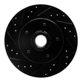 R1 Concepts 91-96 Buick COMMERCIAL CHASSIS Front Left Drilled & Slotted Black Brake Rotor